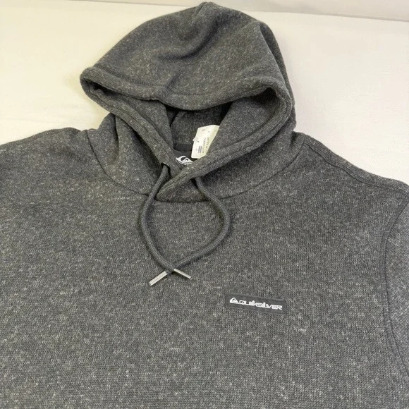 Quiksilver Keller Pullover Hoody Classic Black Heather Size L New Surfer Beach - Picture 5 of 12